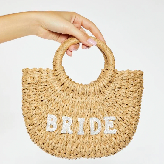 Brides Rent The Bride Pearl Woven Mini Straw Bag for Less Than Retail 10 Days