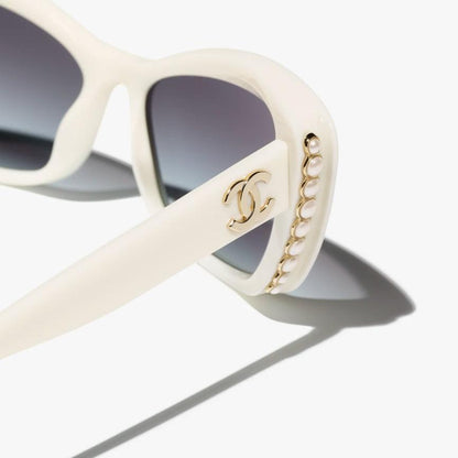 Chanel White Sunnies