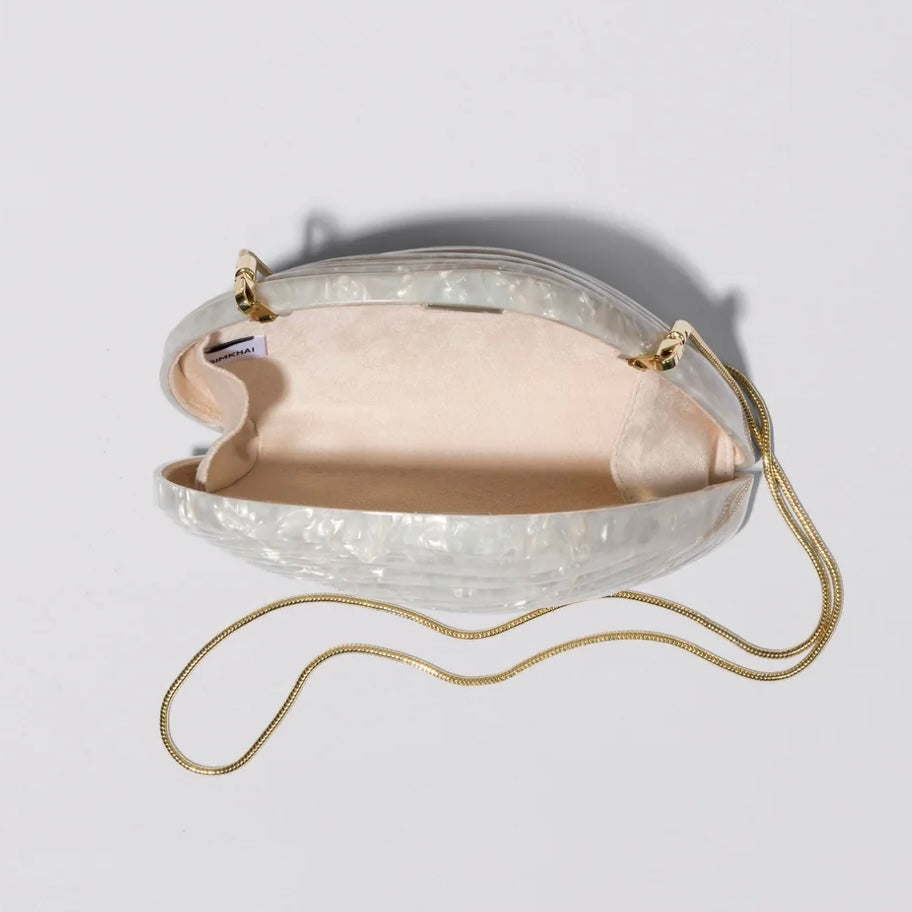 SIMKHAI Bridget Pearl Oyster Clutch