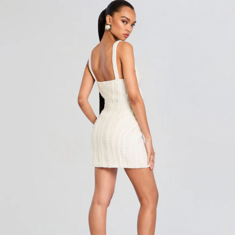 Retrofete Elaina White Pearl Dress (L)