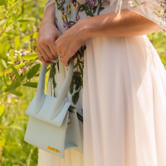Jacquemus Light Blue Le Chiquito Moyen Signature Purse