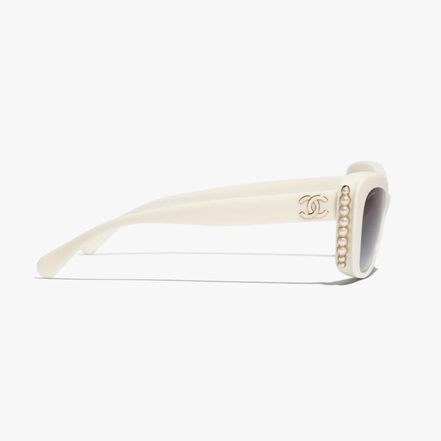 Chanel fashion white sunglasses for women