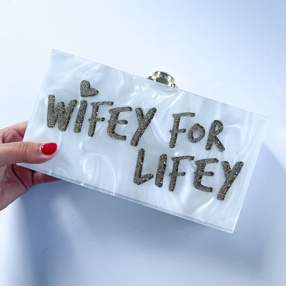 Sophia Webster Cleo Wifey For Lifey Box Clutch