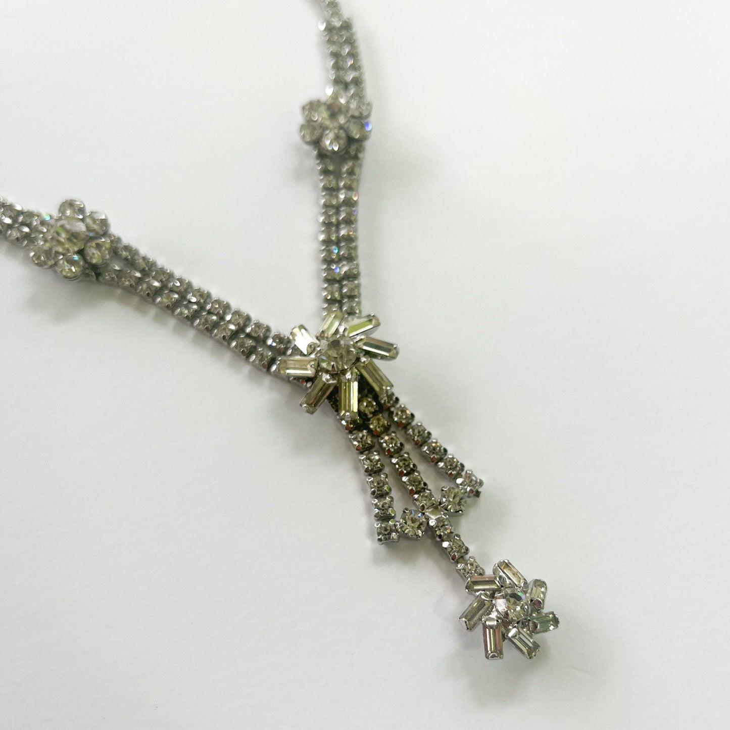 Silver & Crystal Necklace (Vintage)