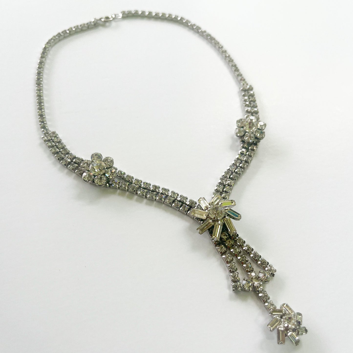 Silver & Crystal Necklace (Vintage)