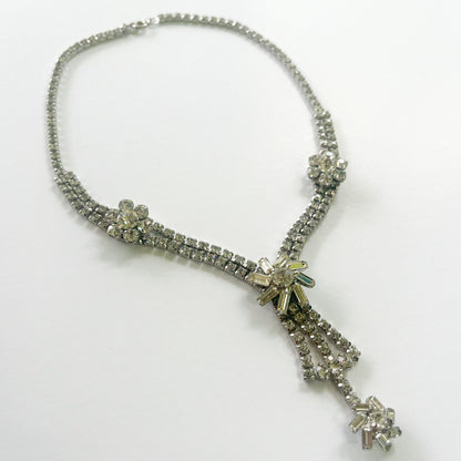 Silver & Crystal Necklace (Vintage)