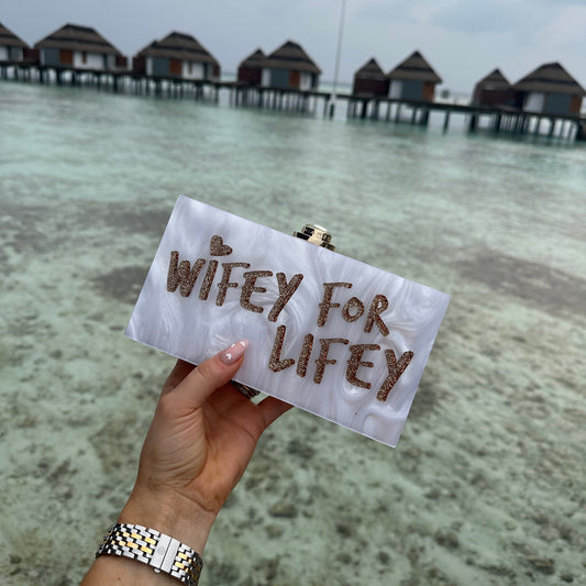 Sophia Webster Cleo Wifey For Lifey Box Clutch