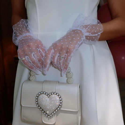 Sophia Webster White Amora Pearly Leather Top-Handle Bag