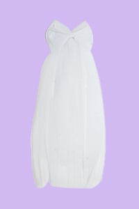 White Pearl Bridal Veil Bow Clip