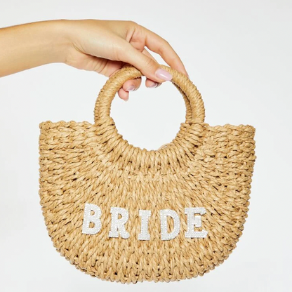 Bride Woven Mini-Basket Bag