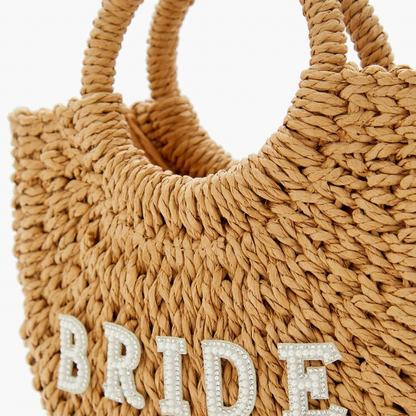 Bride Woven Mini-Basket Bag