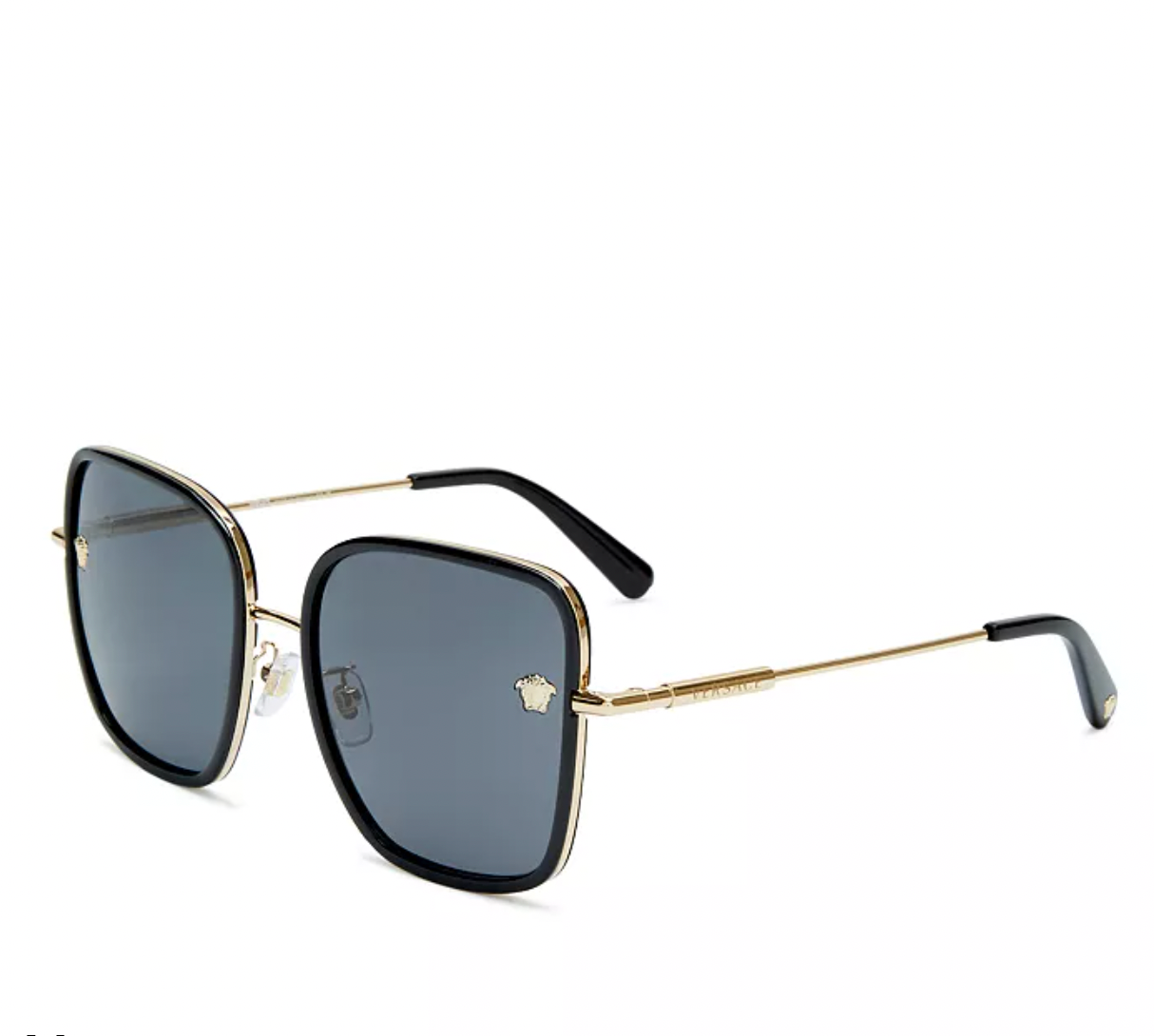 Versace Black and Gold Square Sunglasses